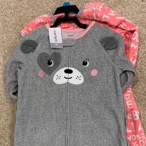 Set of 2 Carter’s fleece Footie pajamas